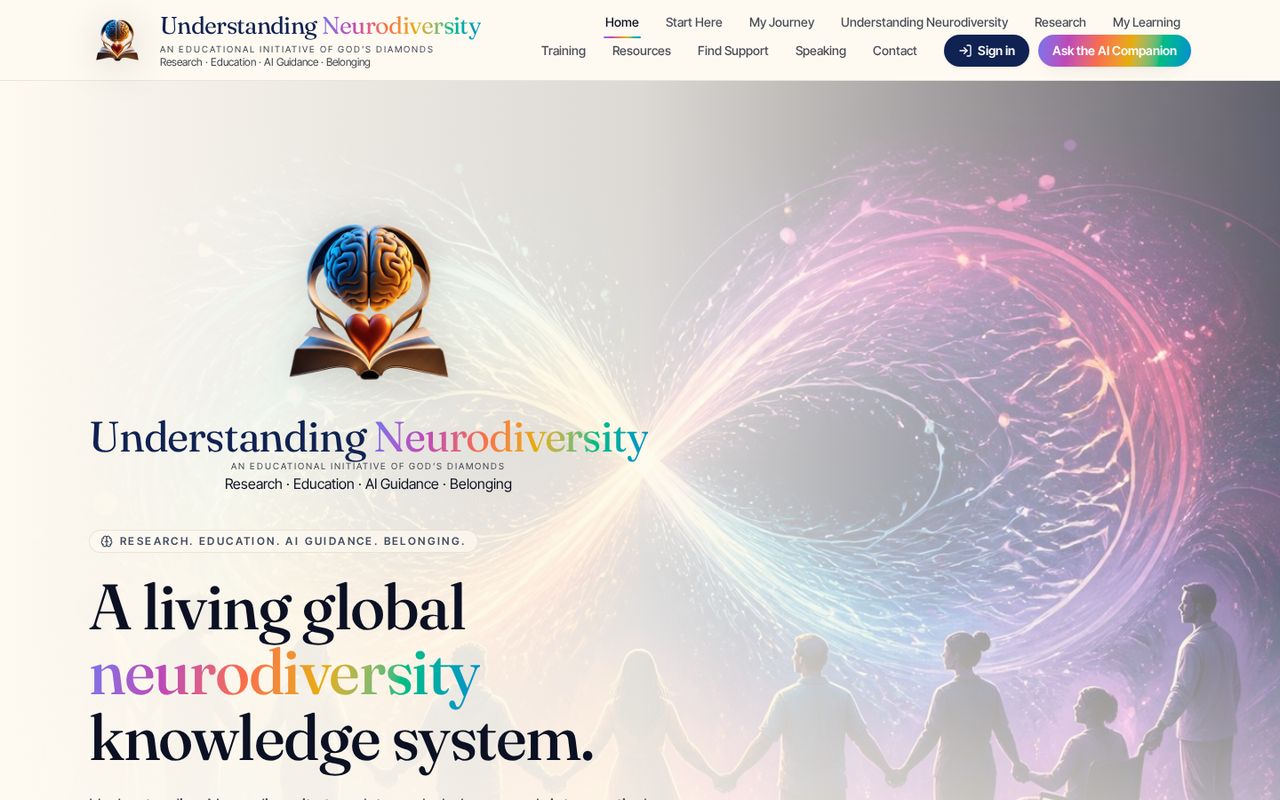 Homepage of the Understanding Neurodiversity™ website